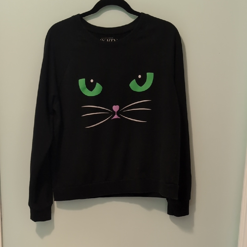 O'Mighty Black Cat Face Sweatshirt